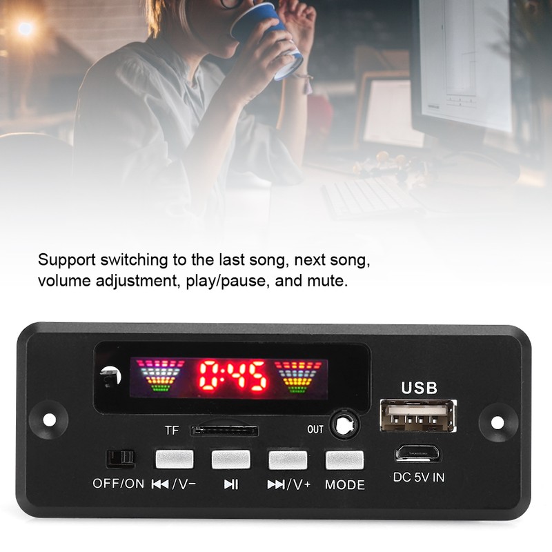 Bluetooth 5.0 Audio MP3 Decoder Board Module with Remote Controller