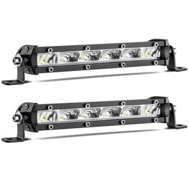 HOZILIFE 6 Inch Slim LED Light Bar Pods Small Spot Flood Offroad Driving Fog Work Single Row LED Light Bars for Trucks ATV UTV Boats, 2pcs
