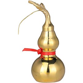 I-MART Brass Gourd for Feng Shui, Wu Lou/Hu Lu/Lou Shui Feng Shui Decorative Products (4 Inches)