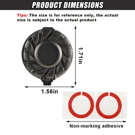 DUSCOKE Car Engine Start Stop Button Cover, Zinc Alloy Push to Start Button Protective Sticker, Anti-Scratch Key Ignition Switch Decoration Ring, Universal Auto Interior Accessory (Titanium Black)