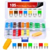 Nilight 105PCS Micro2 Fuse ATR APT Car Blade Fuses Assortment
