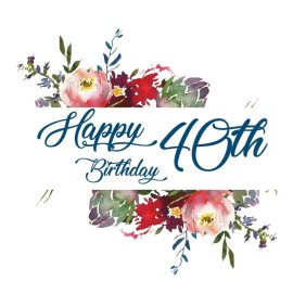 Happy 40Th Birthday Guest Book (Hardcover): Memory Book, Guest Book, Birthd...