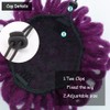 Yinmei Baibian Purple Locs Ponytail Drawstring Curl Loc Petal Bun