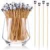 Chengu 300 Pcs Skull Head Bamboo Cocktail Picks Skull Toothpicks