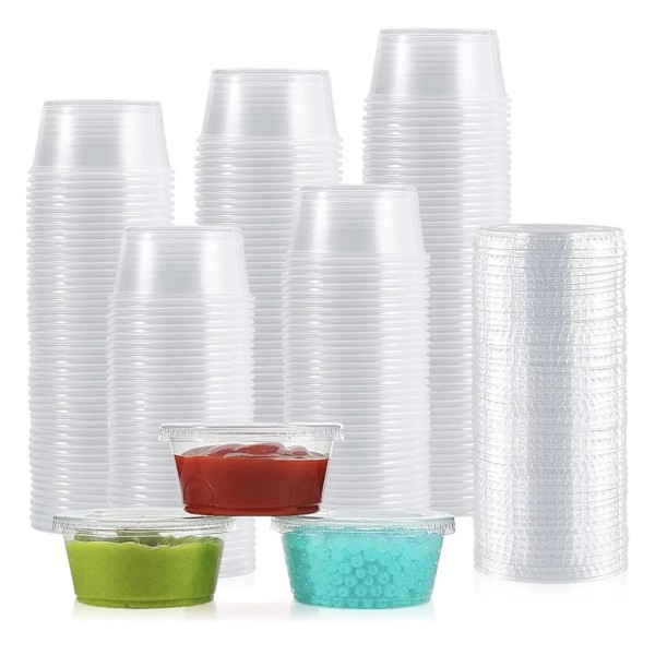 Unbranded 200 Sets 3.25 oz Plastic Disposable Portion Cups with
