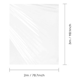 RUCUDIM Polyethylene Film Transparent Greenhouse Film, Extra Thick Tear-Resistant Garden Film Made of Polyethylene, Greenhouse Film for Covering Vegetable Beds, Tunnel Film, Tomato House Film (2 x 3