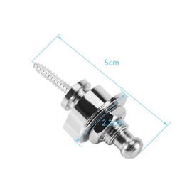 Tomotato 10Pcs Guitar Strap Locks Metal Strap Buttons Guitar Anti‑Skid Button Security Strap Lock End Pins for Acoustic Electric Bass Guitar(Gold)