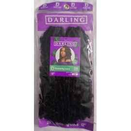 Darling Butterfly Locs #1B 12" 2X Synthetic Hair Medium. Soft & Light Texture