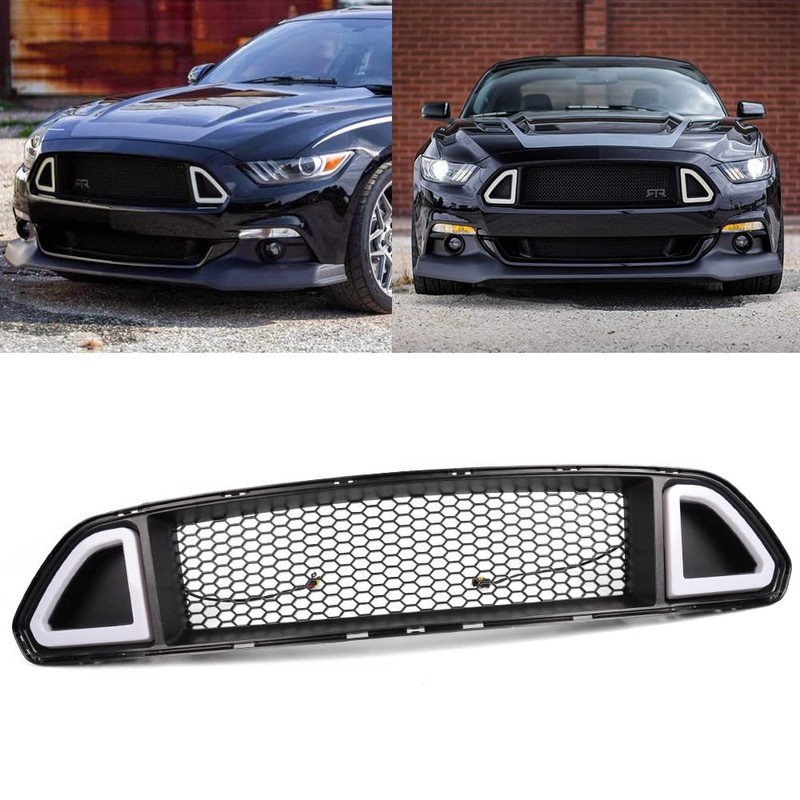 PIT66 Front Hood Upper Grille Grill Compatible with Ford Mustang