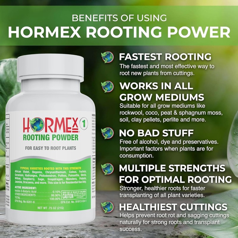 Hormex Rooting Powder #1 & Rooting Cubes Combo - Rooting