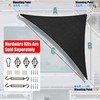 Amgo Custom Size 9' x 12' x 15' Black Triangle