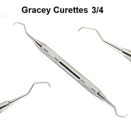 Dental Instruments Gracey Curette Set – Stainless Steel Double Ended Periodontal Curettes Tools – 7 Pcs Kit by DMX INTL