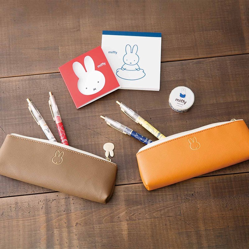 Green Flash BM-040 Miffy Face Pen Pouch, Red
