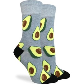 Good Luck Sock Women's Avocado, Gray Socks, Adult, Shoe Size 5-9