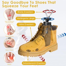 SternSinn 1 Pair of Shoe Tree for Men and Women, Boot Stretcher, Shoe Stretcher for Adjustable Width and Length, 4-Way Shoe Stretcher, Adjustable Boots