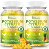 Yikecao 2 Pack Potassium Citrate Gummies 1500mg, High Potency Potassium