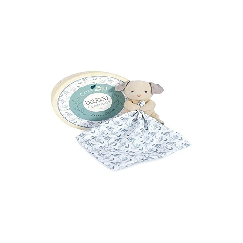 Doudou et Compagnie DC3965 Organic Flat Dog Comforter Blue 25cm