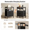 Lazzanto NightStand Bedside Charging Table Bedroom - Night Stand with