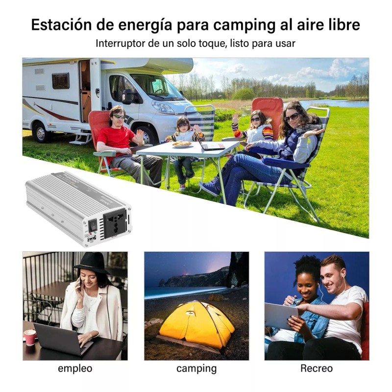 Kmow Convertidor De Corriente Para Automóvil 2000w 12v A 110v