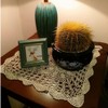 Yizunnu Vintage Hand Crochet Lace Doily Square Cotton Table Cover