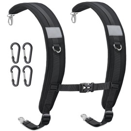 Pitozer Backpack Straps, Backpack Shoulder Strap for bags strap Replacement Padded Strap Adjustable with Metal/Plastic Clips