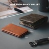 VULKIT Slim Minimalista Tarjetero RFID Bloqueo Tarjetero de Piel Cartera