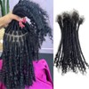 100% Real Human Hair 0.2cm Width 8 Inch Loc extensions Human Hair with Curly Ends 30 Strands per pack Full Handmade Dreadlock Extensions Can be dyed and bleached for Men Women Kids (8 Inch-30)