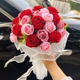 6 Packs Flower Wrapping Mesh Paper, Crinkled Translucent Pearl Mesh for Bouquets，Pearl Meshs for Weddings, Parties & Gift Packaging (White, Pink, Black)