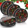 Aliceset 4 Pack Christmas Wreath Storage Containers, Ornament Garland Storage