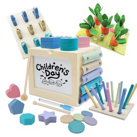 TAKUTA Juguetes Montessori 10 en 1, Material Didáctico Preescolar, Juguetes Educativos para Niños y Niñas 3-6 Años