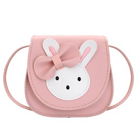 Reccisokz Rabbit Ear Bow Shoulder Bag, Gift Girls 3 Years, PU Children's Backpack, Girls' Bag