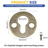 Round Metal Keyhole Hanging Films Shelf Brackets for Picture Frame