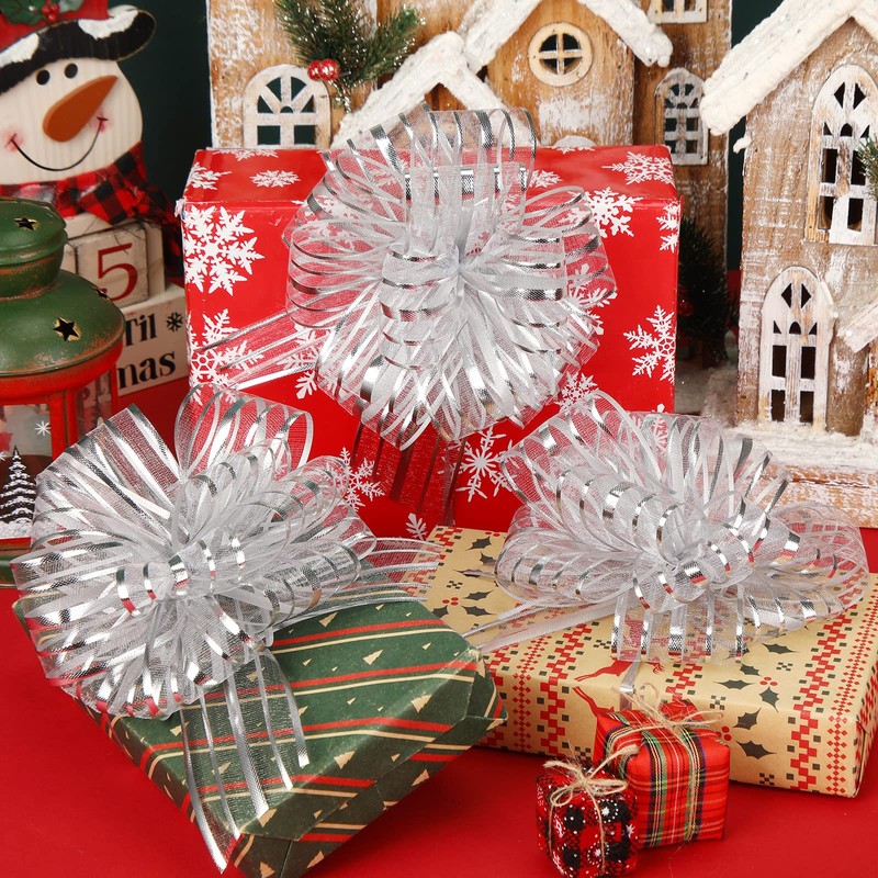 12 Pieces Large Pull Bow for Gift Wrapping Ribbon Pull