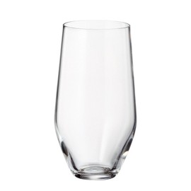 Bohemia Crystalite Michelle Grus Non-Leaded Crystal Drinking Glasses, Set of 6 (Highball Glass Tumbler, 13.5 oz.)