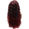 Iwona Long Curly Ombre Auburn Red Two Tone Lace Front