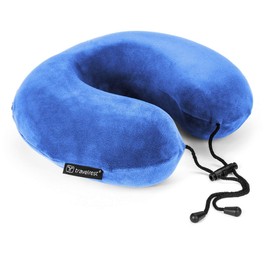 Travelrest - Therapeutic Memory Foam Travel & Neck Pillow - Washable Micro-Fiber Cover - Attaches to Luggage -- Contours Perfectly to Your Neck and Head (2-Year Warranty)