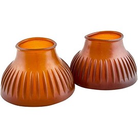 Shires Equestrian Pull ON Ribbed Horse Bell Boot (Medium, Transparent)