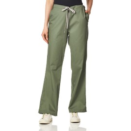 WonderWink Women's Petite Women's Flare Leg Pant Pants, Olive, Small/Petite