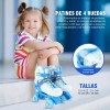 WEHOGAR Patines De 4 Ruedas Ajustables Para Niños Y Niñas,