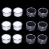 luzen 12Pcs Small Loose Diamond Gemstone Display Box Round Jewelry