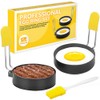 2.9 inch Egg Rings Set of 2 with Silicone Handle,