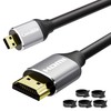 Micro HDMI to HDMI Cable 8 FT, High Speed Full
