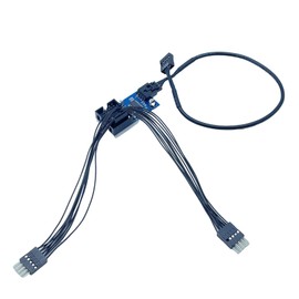 9pin USB Header Male 1 to 2 Female Extension Splitter Connector Adapter w/Cable+ 1 Female to 2 Male 9 pin Splitter Cable