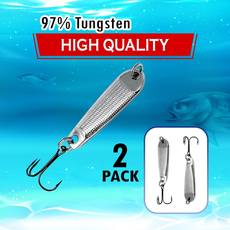 Reaction Tackle Jigging Spoon - 2 oz - Silver