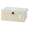 Xhqsulsclac 2 Pack Large Unfinished Wooden Box with Locking Clasp