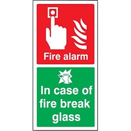 Sign, FIRE Alarm, Break Glass, SAV, Signs Personal Protection, SITE Safety, 1 Piece Pack - 21031X