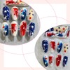 4th of July Press on Nails Almond Fake Nails with