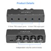 Cubilux 4-Way Headphone Amplifier 3.5mm with Volume Adjustment,Multiple Headphone Jack
