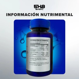 5h8 Ácido Hilaurónico 100mgs 60 Cápsulas Con 5mgs Magnesio Sabor Sin sabor