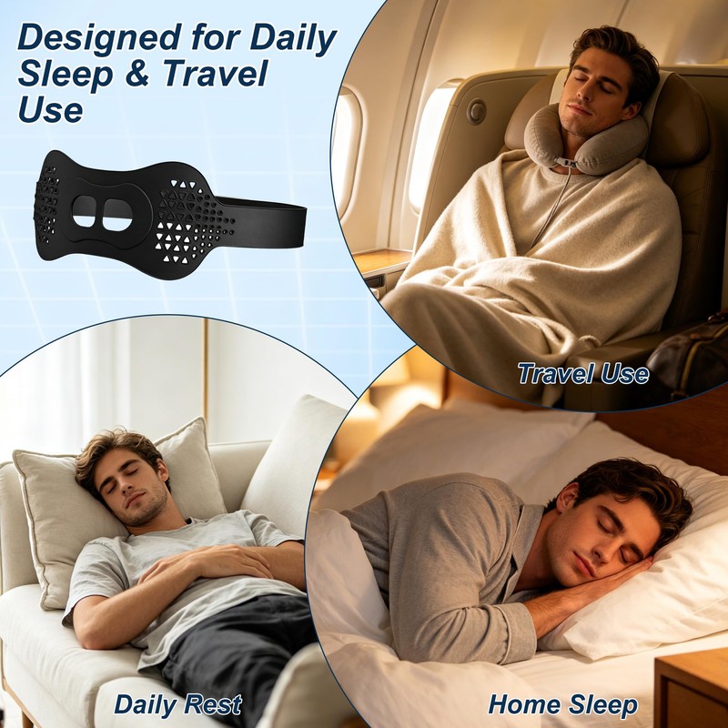 Glowvibe Chin Strap for Snoring, Adjustable Sleep Chin Support for